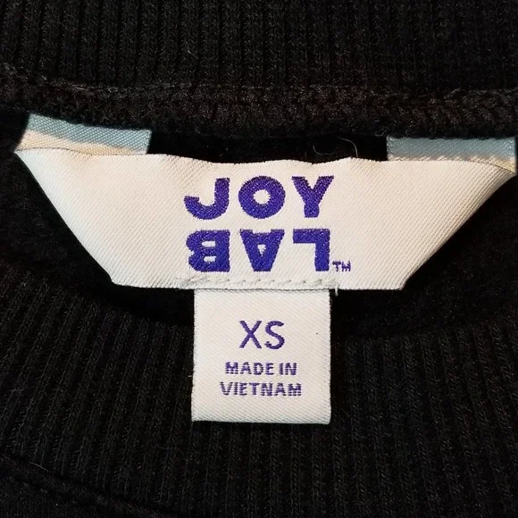 Joy Lab Moto Sweatshirt Black XS - Picture 6 of 9